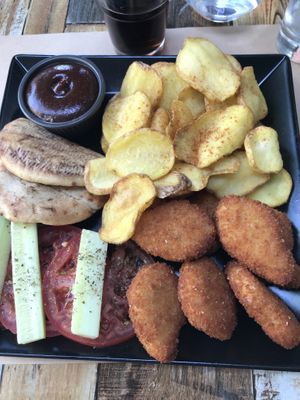 Chickenfree nuggets  at Treis Laloun -Τρεις Λαλούν in Athens