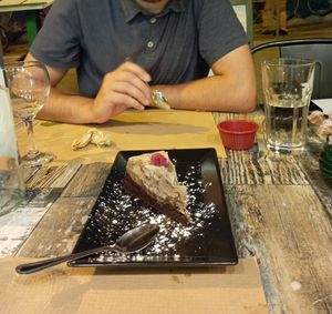 Chocolate brownie at Treis Laloun -Τρεις Λαλούν in Athens