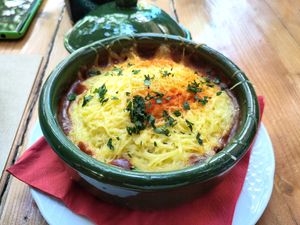 Eggplant gratin at Treis Laloun -Τρεις Λαλούν in Athens