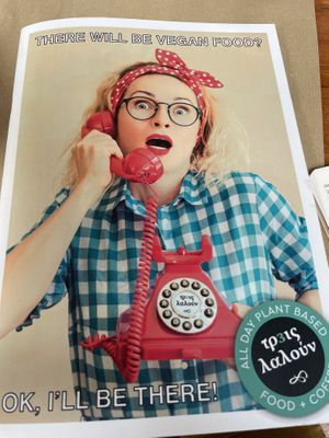 Front of the menu  at Treis Laloun -Τρεις Λαλούν in Athens