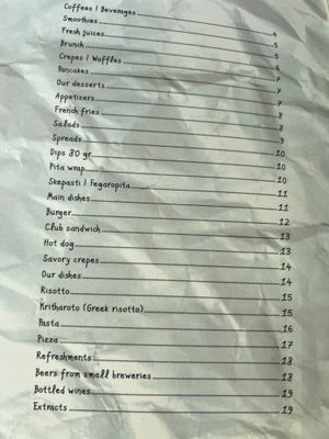 Menu pages!  at Treis Laloun -Τρεις Λαλούν in Athens