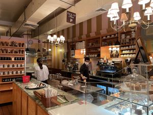 Counter at L.A. Burdick Handmade Chocolates in Cambridge