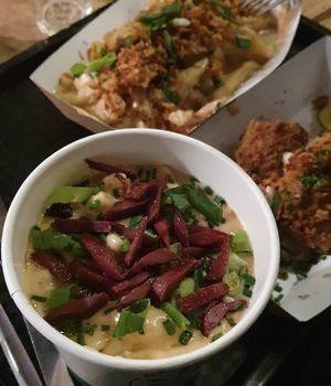 Bacon topped mac and cheese. at LD's Kitchen in Bristol