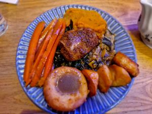 Southern fried roast chick'n at LD's Kitchen in Bristol