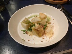 White vegetables and cream at Le Jardin in Utrecht