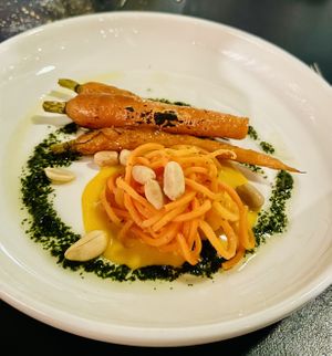 Delicious vegan dish featuring carrots!   at Le Jardin in Utrecht