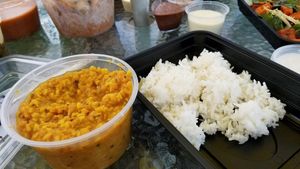 Dal Curry Rice 印度豆咖哩飯 (Photo by Vegan Olis Chan) at Garden Cafe 新輝茶室 in Outlying Islands