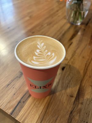 yummy latte   at Elixr Coffee Roasters in Philadelphia