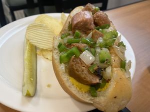 Sausage on a bun  at Andes Variety & Take Out in Warren