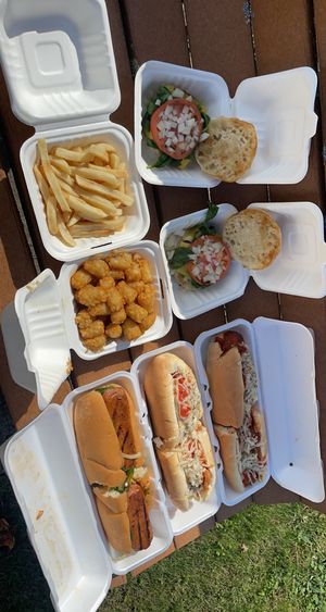 breakfast english muffin sandwich, meatball sub, chicken parm, italian sub  at Andes Variety & Take Out in Warren