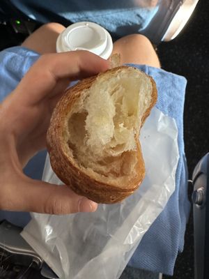 Vegan croissant texture  at AMS - Amsterdam Bread Company in Schiphol