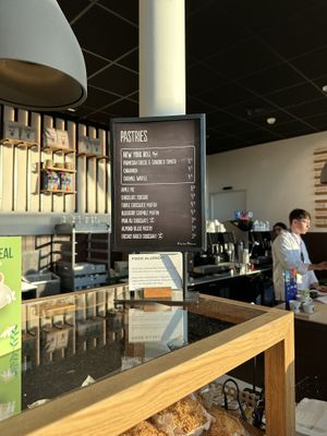 Vegan pastries labeled as “plant-based"  at AMS - Amsterdam Bread Company in Schiphol