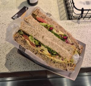 Avocado sandwich at AMS - Amsterdam Bread Company in Schiphol
