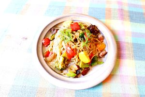 Shiso genovese　Pasta

Japanese basil source pasta at Le Coccole in Osaka