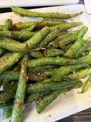 Umami green beans  at House of Nanking in San Francisco