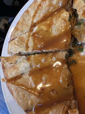 Fried Green onion cake  at House of Nanking in San Francisco