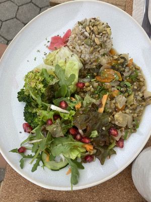 Oatmeal rice and beans  at Bancha in Portimao