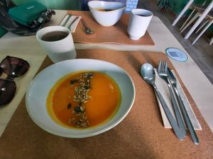 Vegetable soup at Bancha in Portimao