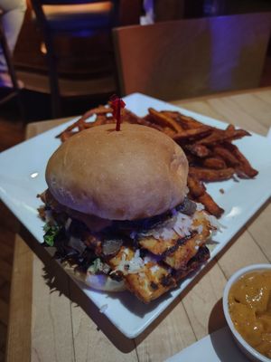 Vegan tempeh po'bou at Lager House in Detroit