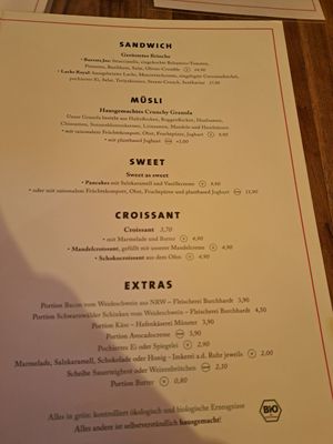 Menu 2 at Zweibar in Essen