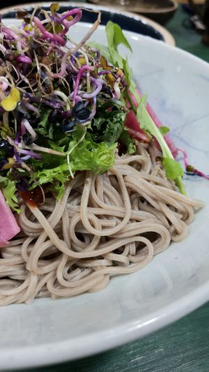 Bibim-makguksu 비빔막국수 - close-up at Memil Eondeok - 메밀언덕 in Seoul