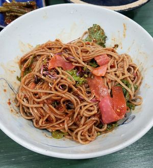 Bibim-makguksu 비빔막국수 - mixed at Memil Eondeok - 메밀언덕 in Seoul