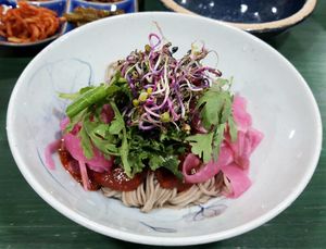 Bibim-makguksu 비빔막국수 at Memil Eondeok - 메밀언덕 in Seoul