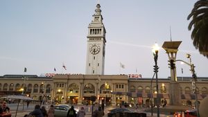 Coming to the Building, Gott's Refresher is to the left of the center. at Gott's Roadside - 1 Ferry Building in San Francisco