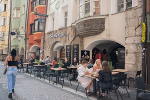 Outside at Swing Kitchen in Innsbruck