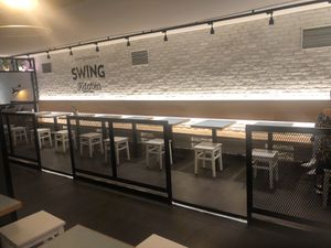 Clever mezzanine design   at Swing Kitchen in Innsbruck