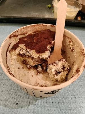 House-made tiramisu at Swing Kitchen in Innsbruck