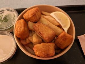 Vish & Chips at Swing Kitchen in Innsbruck