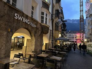 outside  at Swing Kitchen in Innsbruck