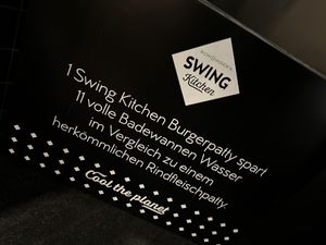 sign  at Swing Kitchen in Innsbruck
