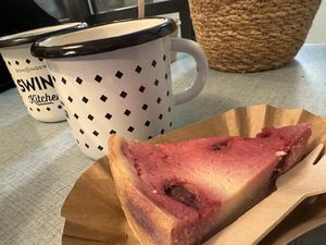 cheese cake  at Swing Kitchen in Innsbruck