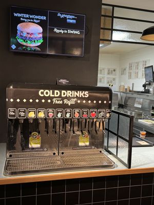 The refill station  at Swing Kitchen in Innsbruck