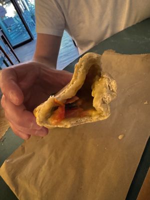Empanada with tomato, Mozzarella and basil   at Color Nativo in Puerto Varas