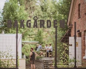 Entrance at Bakgården in Karlstad