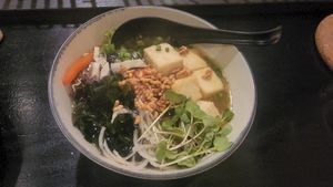 Veggie (vegan) ramen at Tanoshii in Bozeman