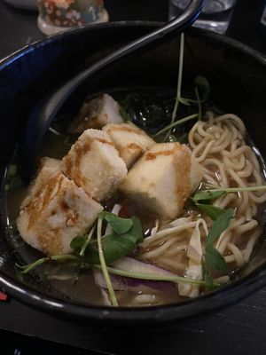 Ramen with tofu and veggies   at Tanoshii in Bozeman