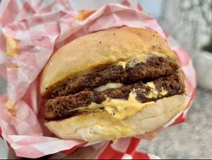 double bacon cheese burger  at Mad Grass Collaborative Space and Cloud Kitchen in Jakarta