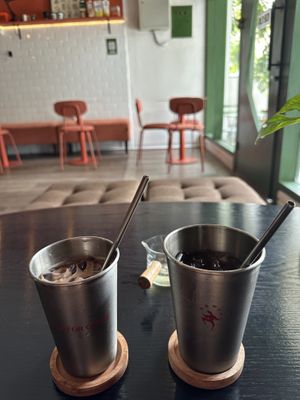 Coffee + iced teaa  at Mad Grass Collaborative Space and Cloud Kitchen in Jakarta