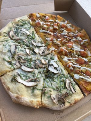 half n half pizza  at Peace n Loaf in San Juan