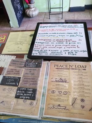 menus at Peace n Loaf in San Juan