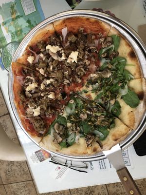 Half and half pizza  at Peace n Loaf in San Juan