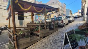 Tables outside at Casa Mocambo in Lisbon