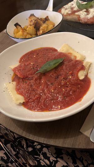 Vegan sweet potato ravioli   at Sonflour in Cork