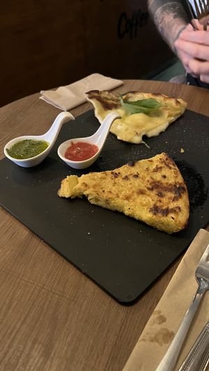 Vegan chickpea pancake (closest)   at Sonflour in Cork