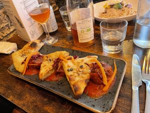 Meatballs with focacciaa  at Sonflour in Cork