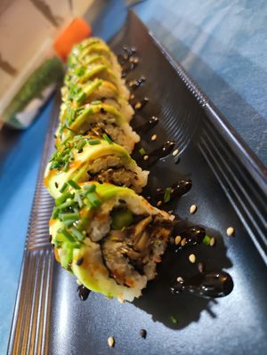 Rollo vegano at Solunasushi in Fuengirola